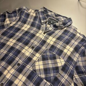 Billabong XL Classic Flannel Shirt Mens Long Sleeve Button Up Plaid Blue‎ Beige